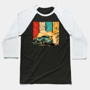 Vintage Drift Car Retro Drifting Racecar Motive Baseball T-Shirt